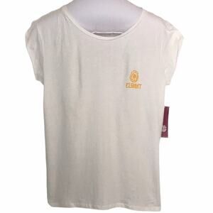 Element Graffiti Logo Tee White Yellow Small